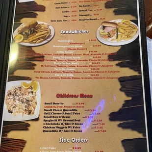 Updated menu