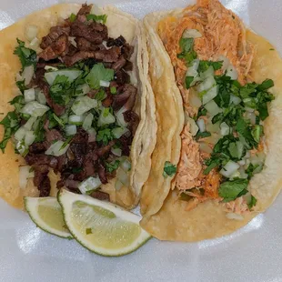 two tacos on a plate