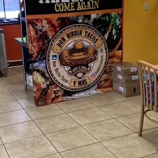 a thank you come again sign