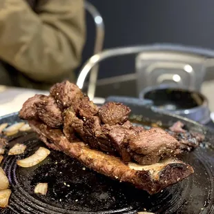 Monster beef rib grilled and served on its bone