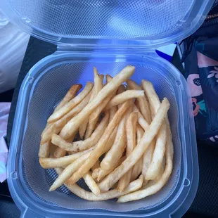 Dry, old fries