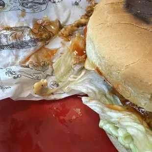 Bone in chicken sandwhich