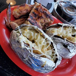 a plate of food on a table