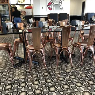 Dining tables. They also have booths