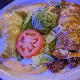 Chile relleno + enchilada