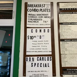 Menu Specials