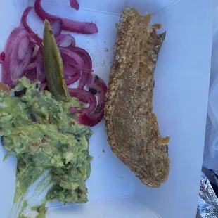 Chicharrón and guac