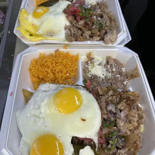 Chilaquiles con carnitas