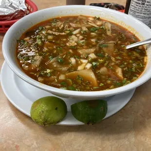 Menudo is $20.00