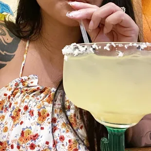 Margarita on the rocks with salt