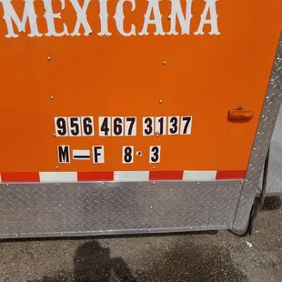 The hours are Mon-Fri from 8-3pm