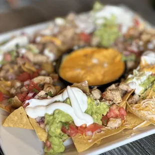 a plate of nachos