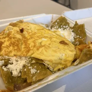 Green Chilaquiles Burrito