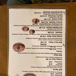 Ala carte and entrees