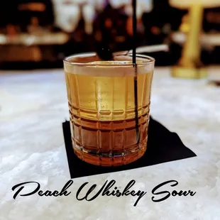 a drink in a glass