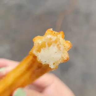 The inside of their traditional churro