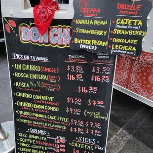 Menu and prices as of 07/23/23