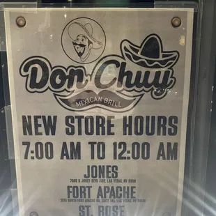 New hours