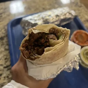 Beef Burrito and Cheese Enchilada Combo Plate
