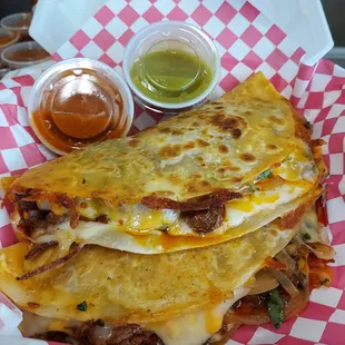 a cheesy quesadilla
