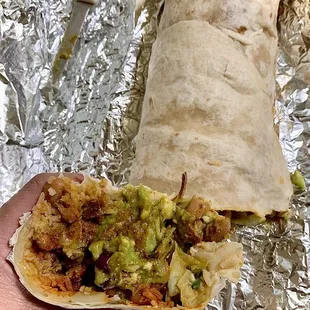 Jumbo Burrito with Meat wow! I only ate 1/3 and was full already! Worth it for several meals!