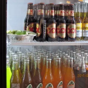 Selection of Mexican and Domestic Beer, soft drinks. Full bar coming soon!