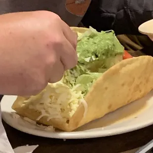 Taco salad. Guacamole here is awesome!