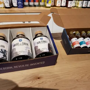 bottles of wine in boxes