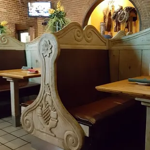 One view of the seating inside