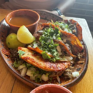 a plate of food on a table