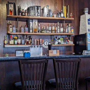 a bar with a lot of liquor