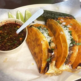 Quesabirria Tacos and Consomé