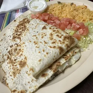 Large Quesadilla with lengua
