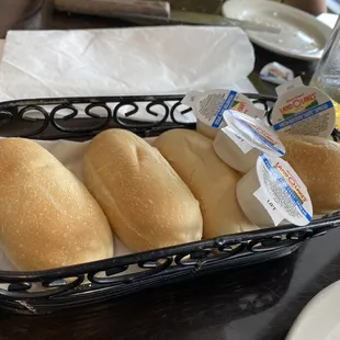 Complimentary bread. Comes hot and delicious