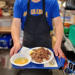 Gyu Don with Miso soup