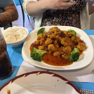 Chicken with orange sauce