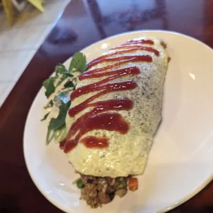 Mixed omelette rice