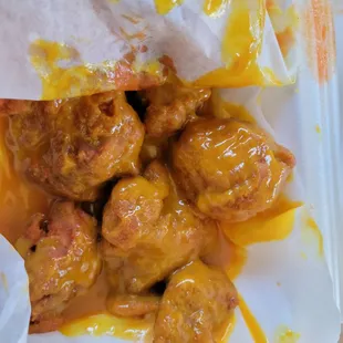 Honey hot boneless... very saucy