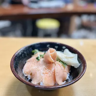 a bowl of food on a table