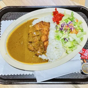 Pork Cutlet Rice Plate With Curry Sauce