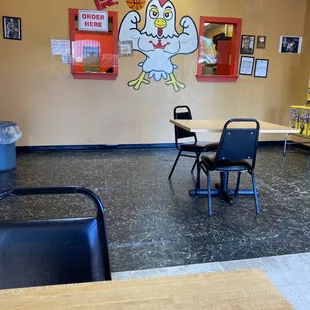 a table and chairs