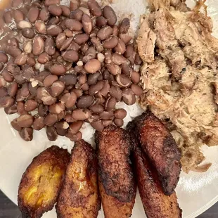 Pork Plate, Rice &amp; Beans, Sweet Plantains