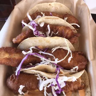 Mahi mahi tacos.