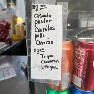 Carne selection and prices