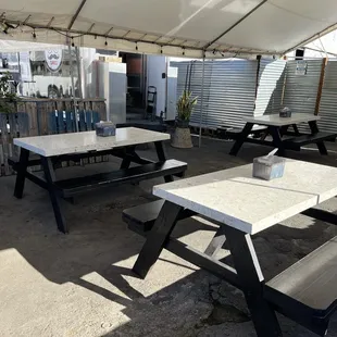 Lots of covered seating