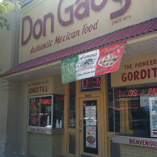 the front of the restaurant