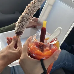 Mangonada y chocobanana