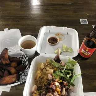 chicken wings and fried chicken, food