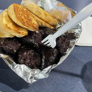 Blood sausage, very unique!