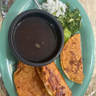 Omg !!! Quesa Birria Tacos !!! Whattt !!! Like darn good